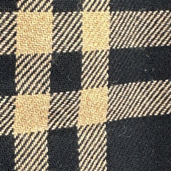 Nouveaux Plaid Maxi Skirt Womens Sz 14 Black Red Fringed Hem Fall Grunge Preppy - Picture 5 of 12